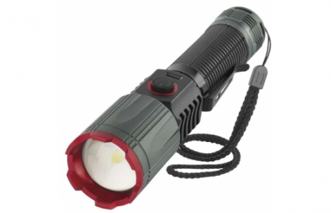 Žibintuvėlis 3.7V 1200lm su akumuliatoriumi 2200mAh metalinis Emos